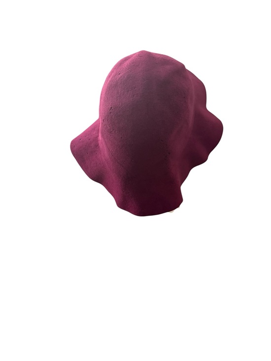 Burberry Magenta Wide-Brim Felt Floppy Hat main image 6